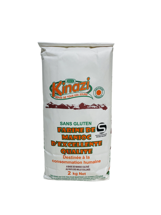 Sac de farine de manioc Kinazi 2 kg sans gluten