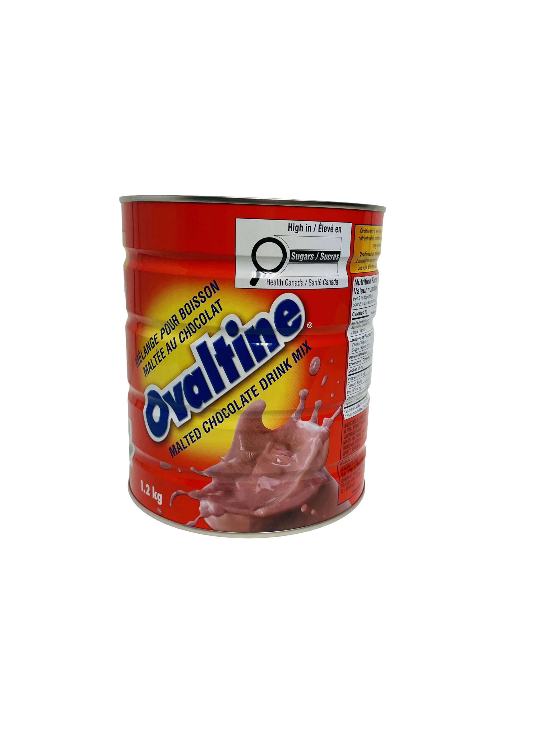 Boite Ovaltine boisson chocolatee maltee 1,2 kg